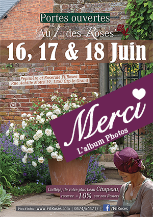 Portes ouvertes Au Fil des Roses les 16, 17 et 18 juin